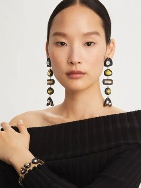 Tory Burch Roxanne Crystal Fish Earrings